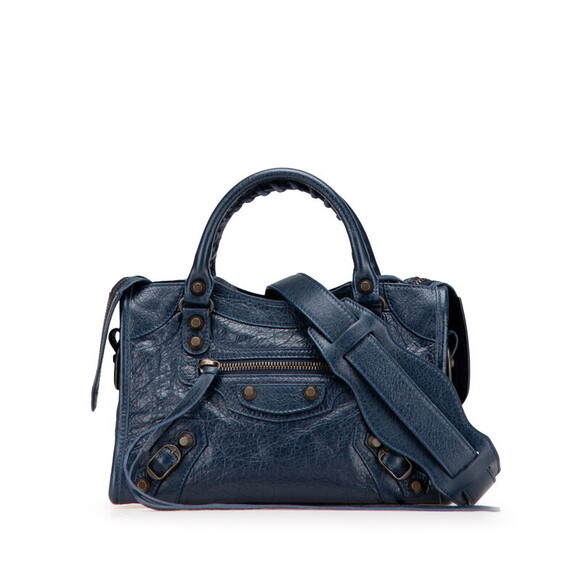 Balenciaga Handbags - Balenciaga Classic City Shoulder Bag Navy Blue leather